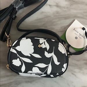 Kate Spade Black and White Floral Crossbody